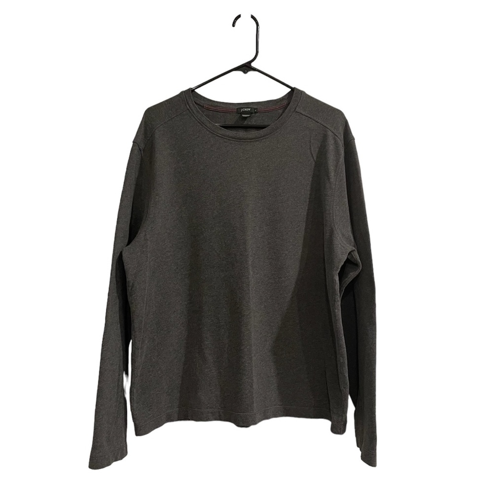 J Crew Shirt Adult Large Dark Gray Solid Long Sleeve Mens